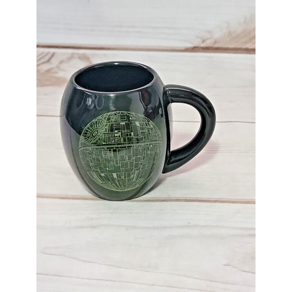 Star Was Death Star Coffee Mug Black DS-1 Orbital Battle Station Lucas Film - Picture 1 of 8